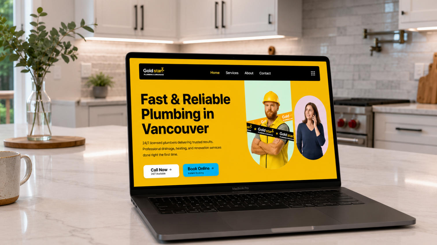 Presentación visual del proyecto Gold Star Plumbing.