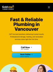 Landing page de fontaneria y drenaje para Golstar.