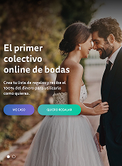 Plataforma digital para el colectivo online de bodas.
