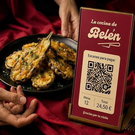 Sistema de pago en mesa diseñado para La Cocina de Belén.