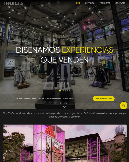 Web de Trialta para arquitectura y diseño de interiores.